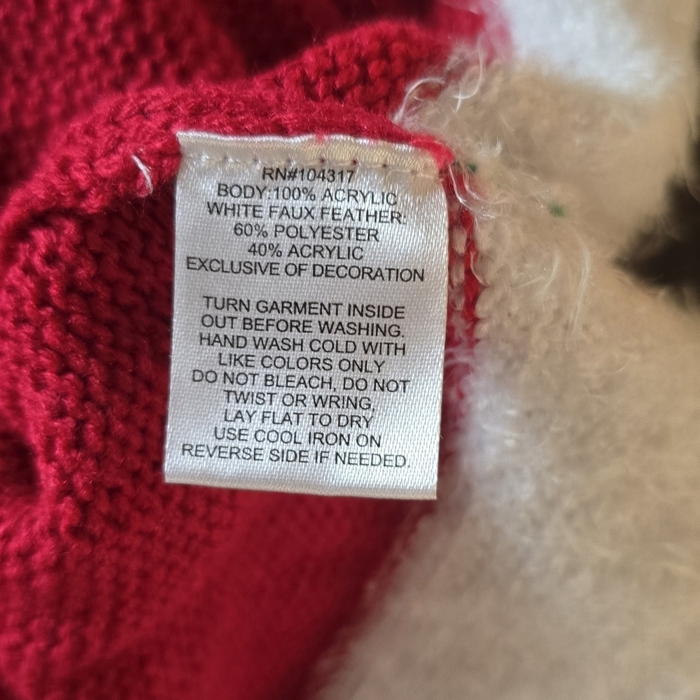 Christmas Green and Red Elf Sweater Dress - Picture 7 of 8